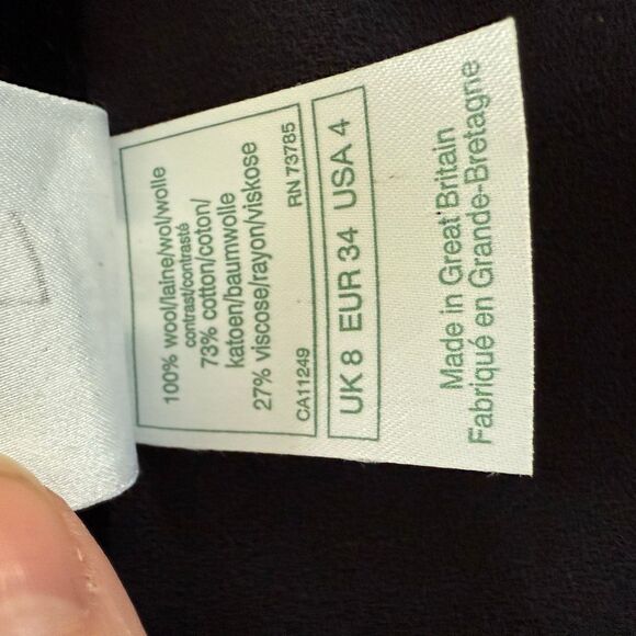 Vintage Laura Ashley Victorian Riding Dress Black Velvet Trim 4 - Picture 9 of 9